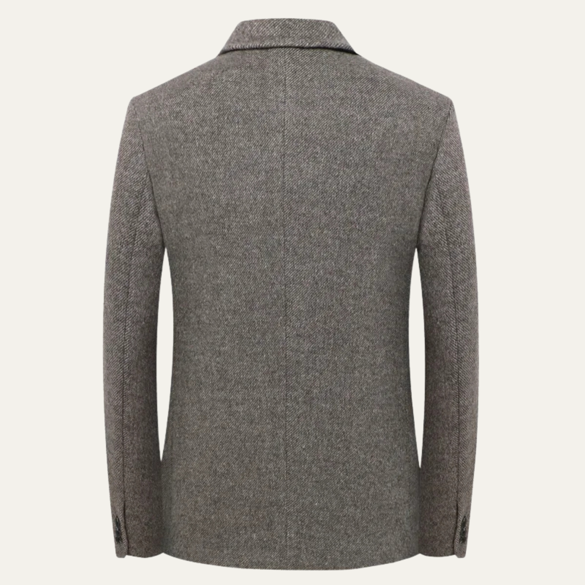 Men's Wool Blend Business Jacket Single Breasted Navy