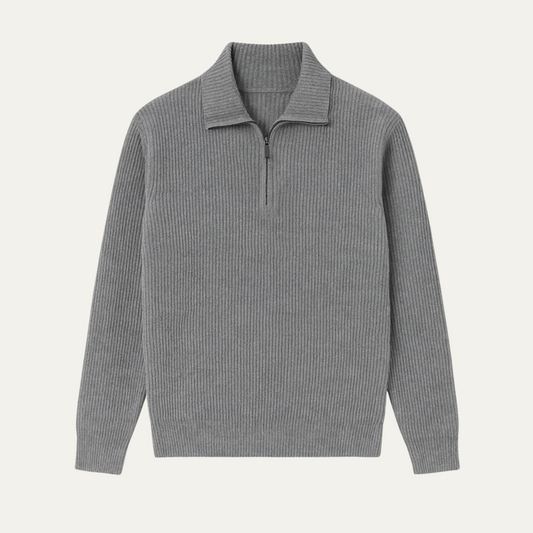 Wendover Men's Knitted Quarter Zip Sweater - Vonnera