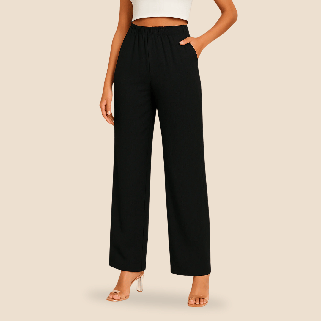 Women's Straight Leg Pants Elastic Waist - Vonnera