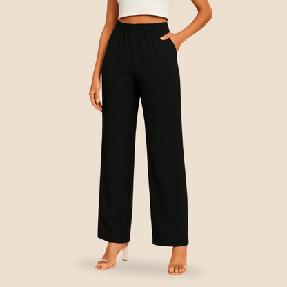 Women's Straight Leg Pants Elastic Waist - Vonnera