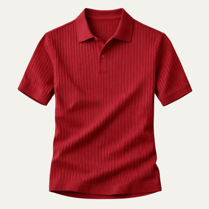 Men's Stretch Polo Shirt Ribbed Summer Style - Vonnera