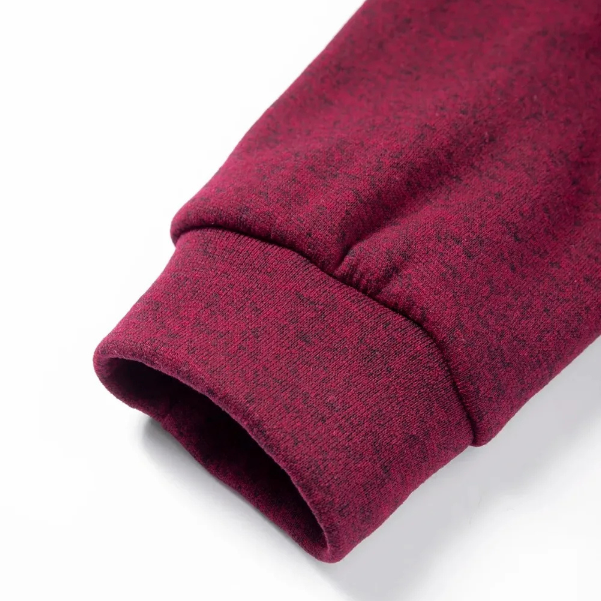 Men's Stand Collar Fleece Sweater Elbow Patches