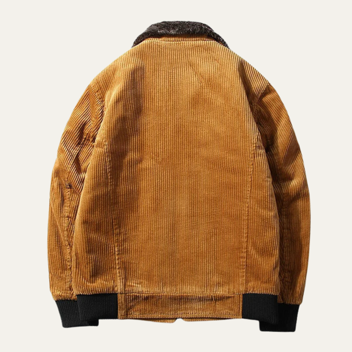 Men's Corduroy Jacket Fleece Lined Fur Collar
