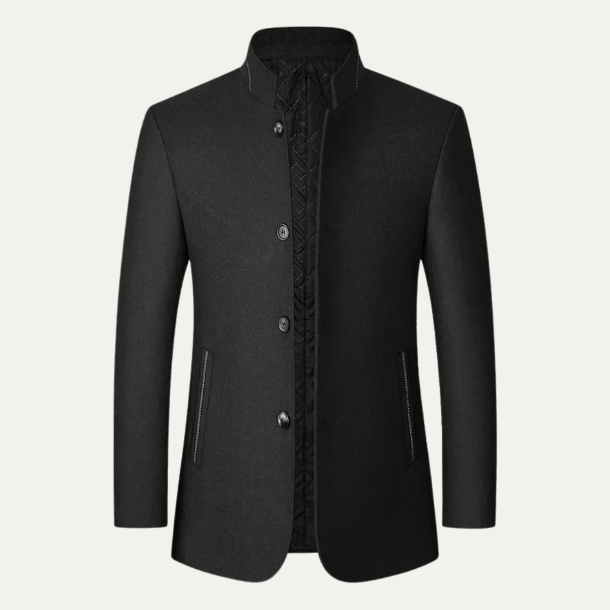 Men's Wool Winter Coat Stand Collar Casual - Vonnera