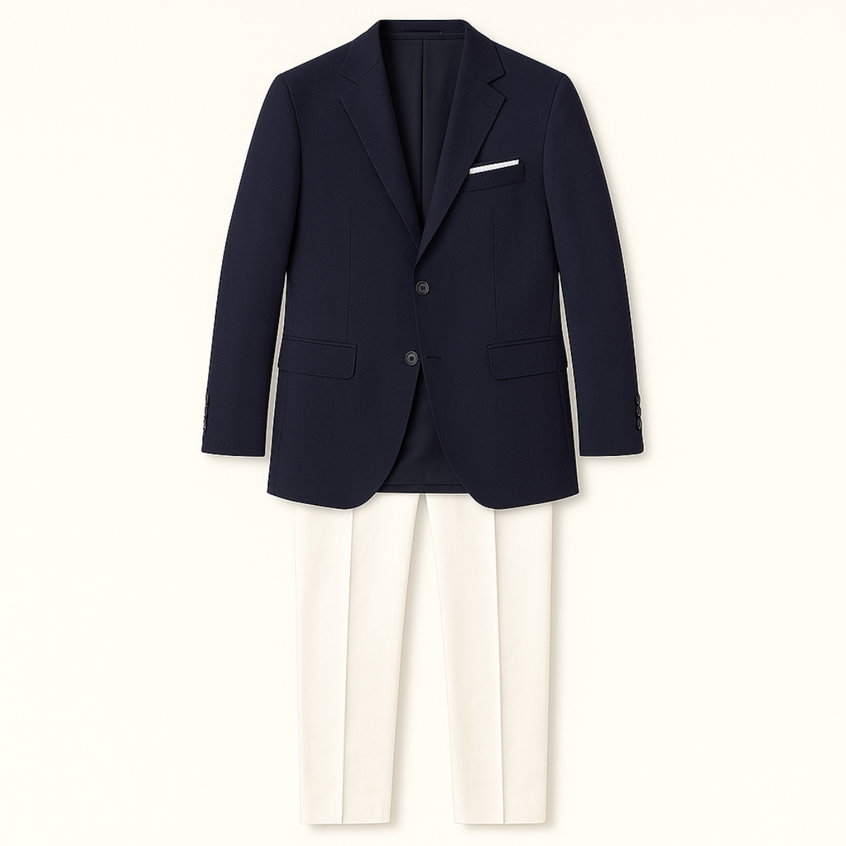 Men's Navy Blue Blazer Suit Two Piece Slim Fit - Vonnera
