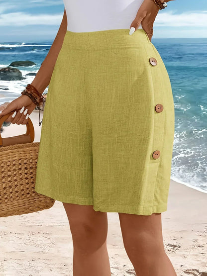Women's High Waist Wrap Front Shorts - Vonnera