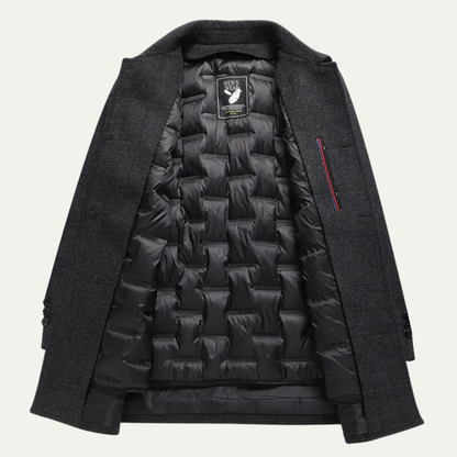 Men's Plaid Coat Warm Elegant Wool