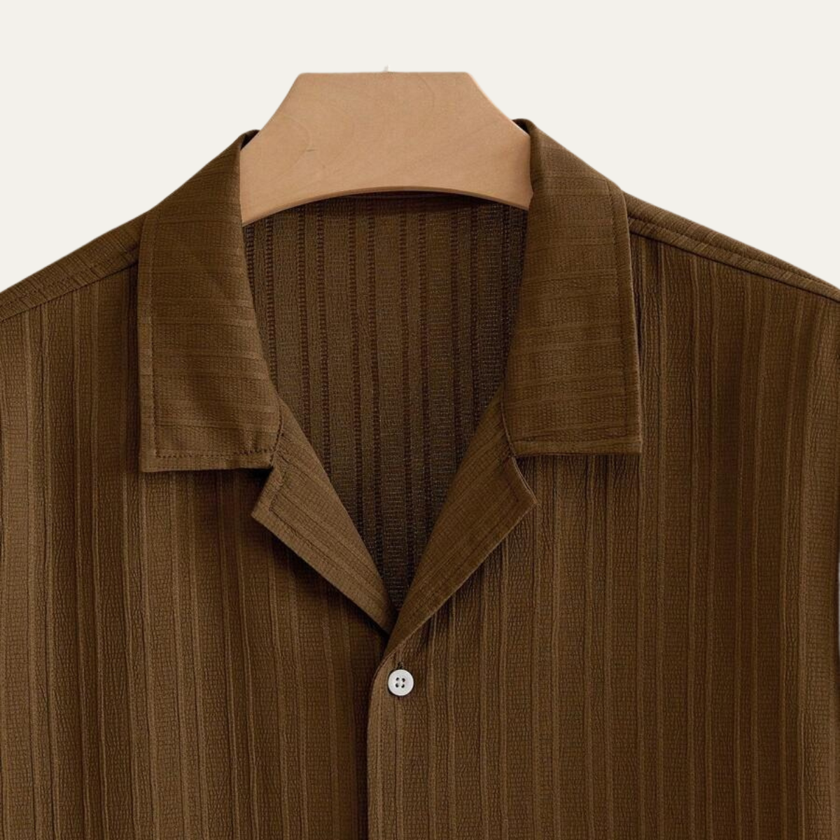 Men's Textured Button Up Shirt And Pants Set