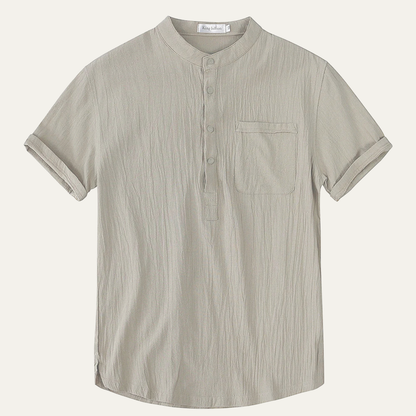 Men's Soft Cotton Henley Shirt - Vonnera