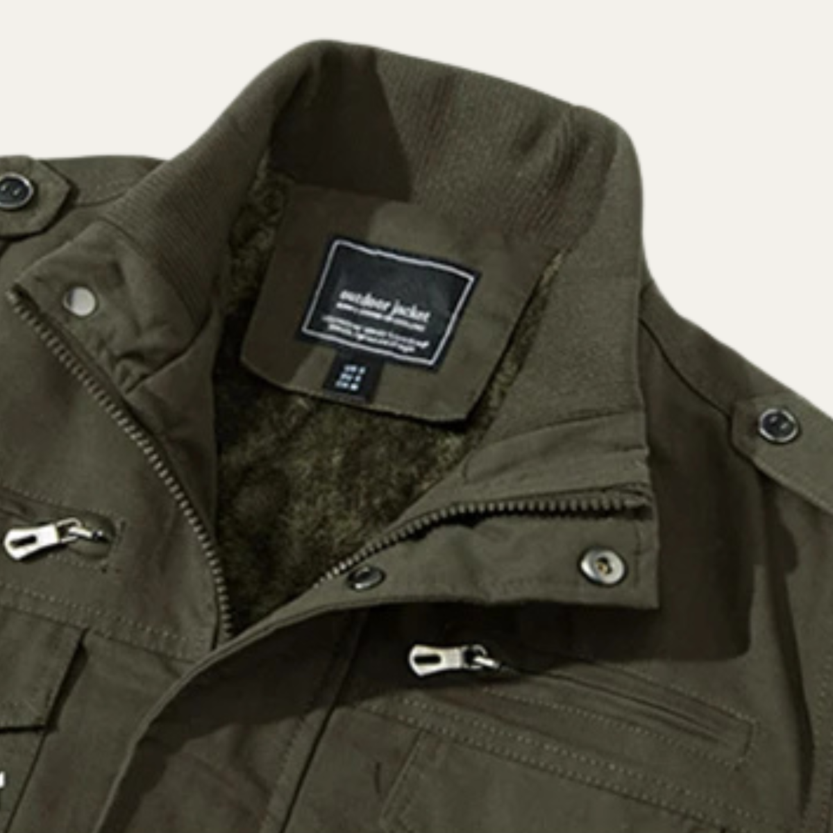 Macerata Men's Thermal Fleece Lined Military Jacket