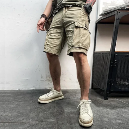 Men's Cargo Shorts Durable Cotton Brown