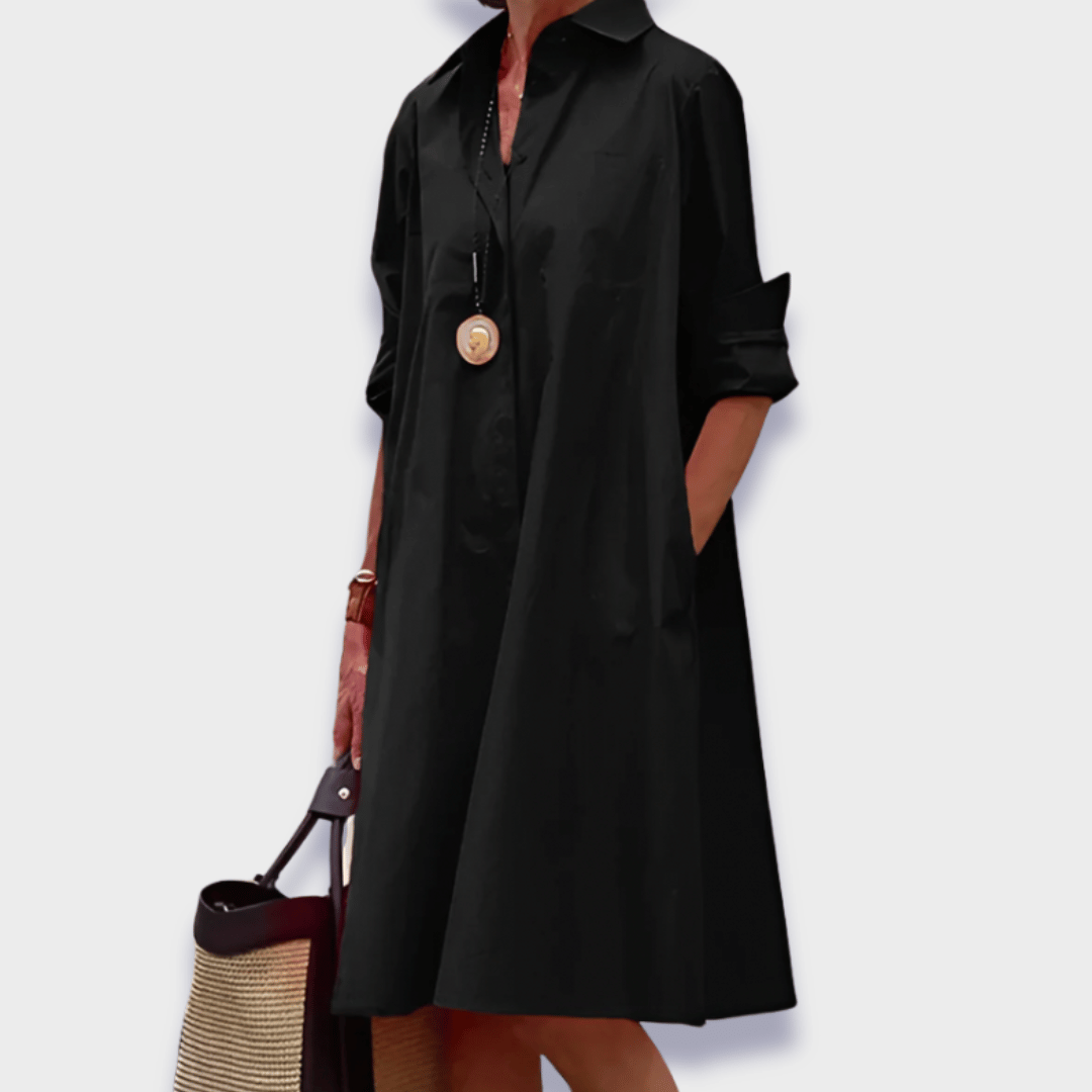 Women's Shirt Dress Classic Collar