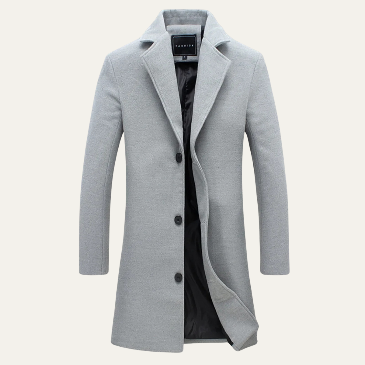 Men's Wool Blend Slim Fit Overcoat - Vonnera