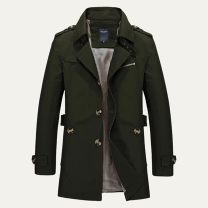 Men's Double Breasted Waterproof Trench Coat