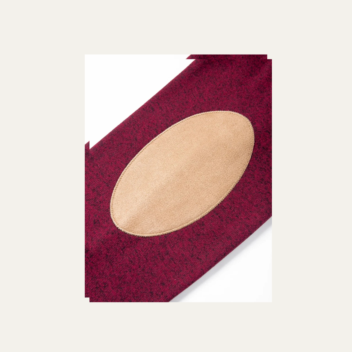 Men's Stand Collar Fleece Sweater Elbow Patches