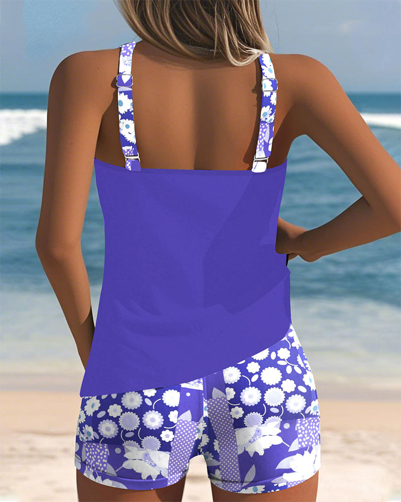 Women's Two Piece Swimsuit Floral Print Comfortable Fit
