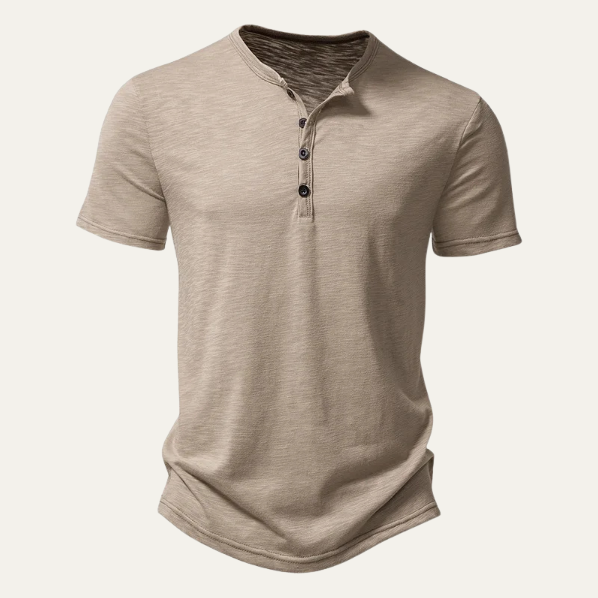 Men's Casual Henley T Shirt Short Sleeve Cotton - Vonnera