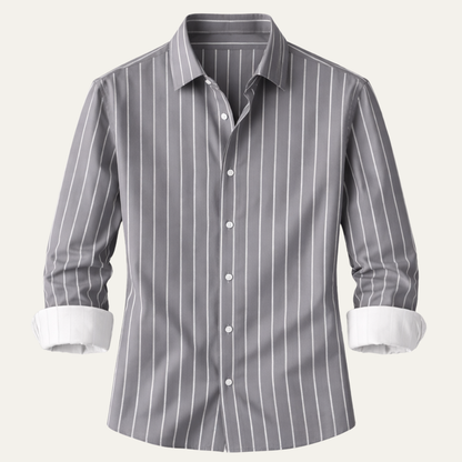 Men's Striped Button Down Dress Shirt - Vonnera