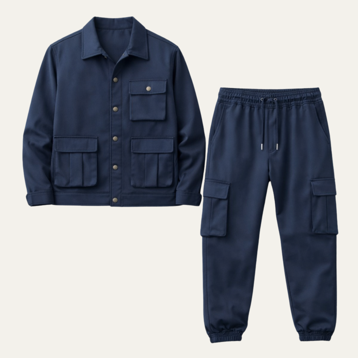 Men's Cargo Jacket And Pants Set - Vonnera