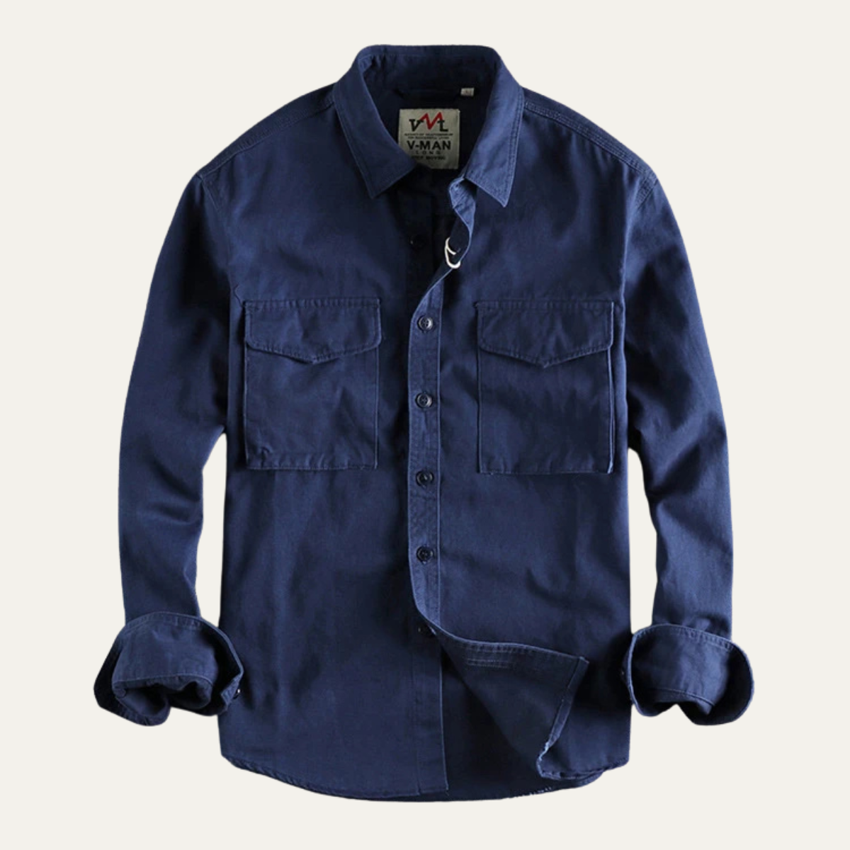 Men's Canvas Cargo Shirt Jacket