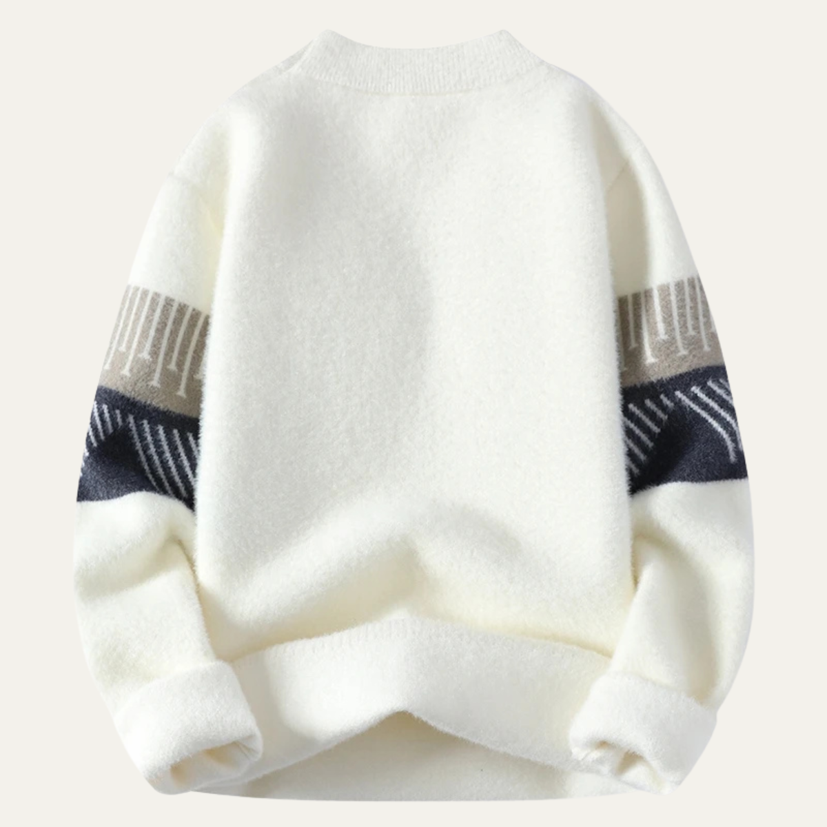 Men's Pattern Sweater Warm White