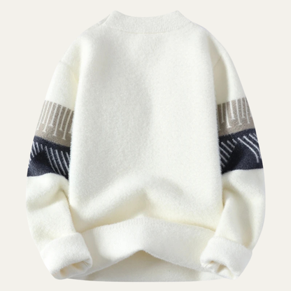 Men's Pattern Sweater Warm White