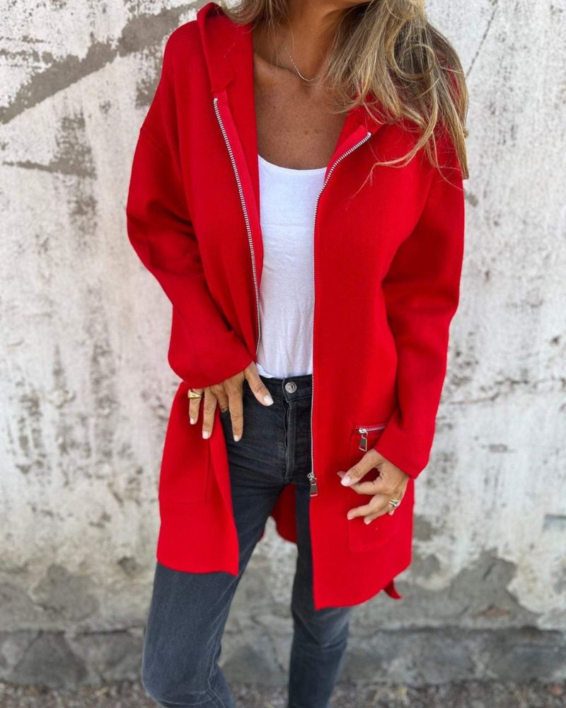 Women's Long Sleeve Hooded Cardigan - Vonnera