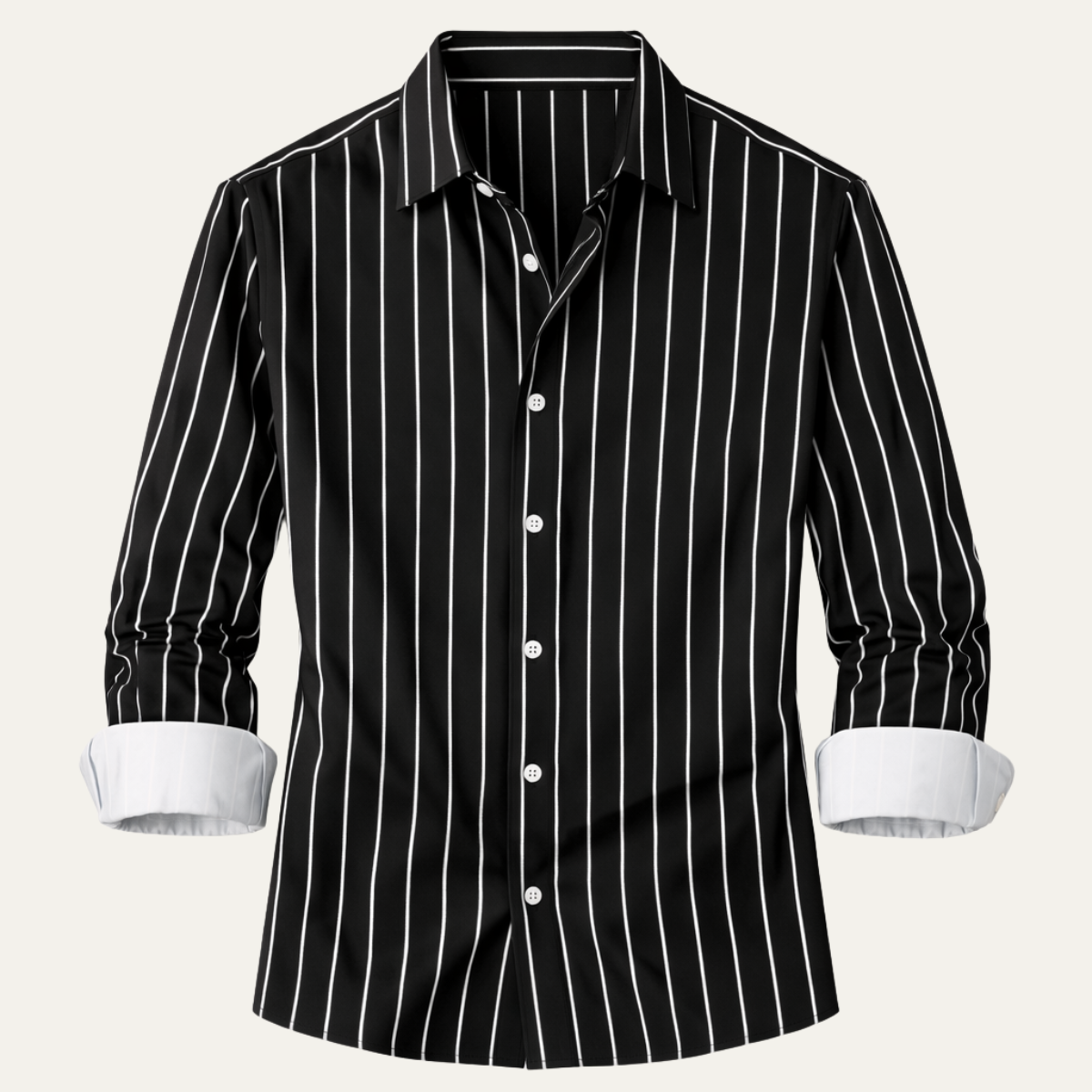Men's Striped Dress Shirt Button Down Cotton - Vonnera
