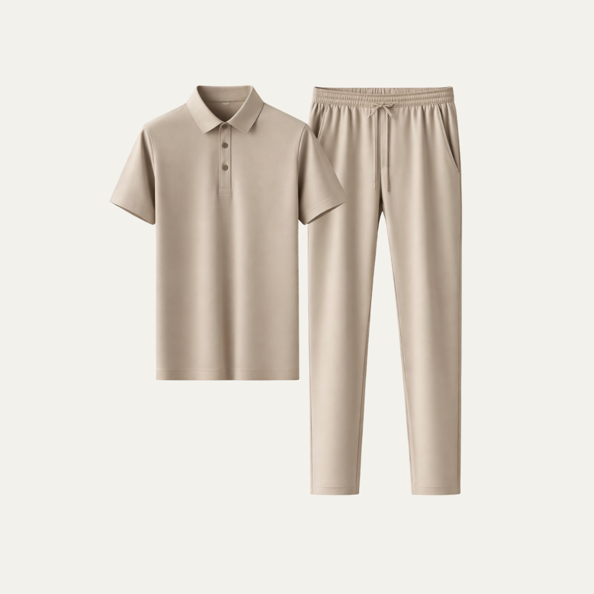 Men's Summer Polo Shirt Set Casual