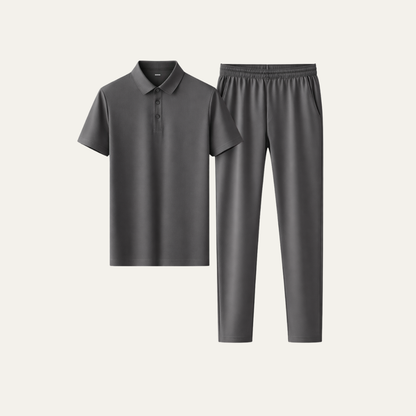 Men's Summer Polo Shirt Set Casual