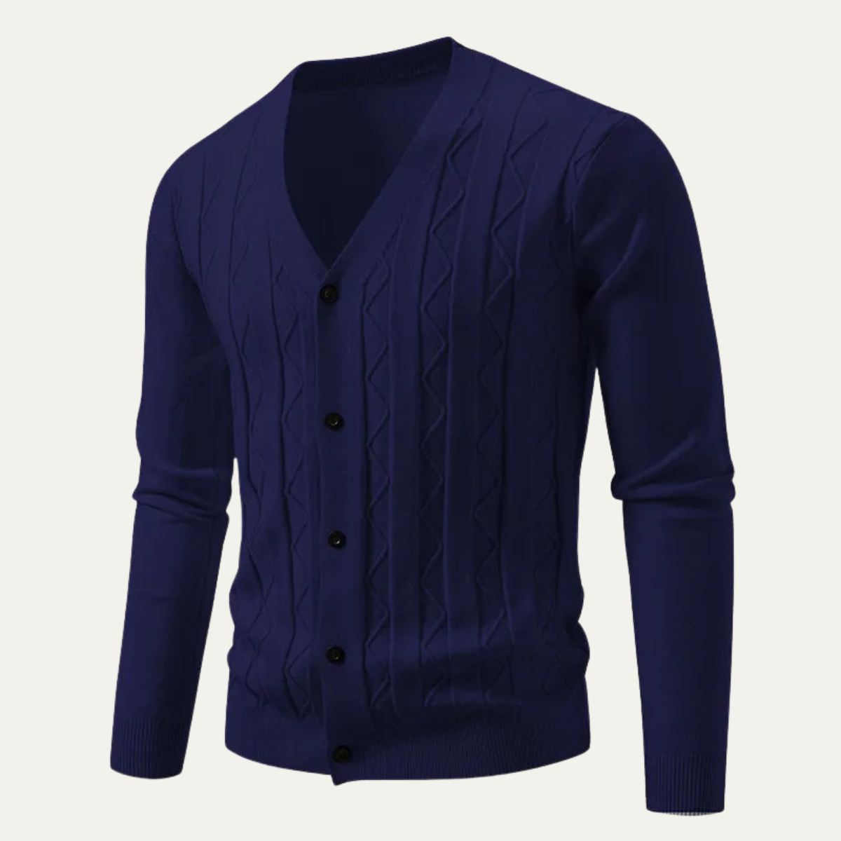 Men's V Neck Knit Cardigan Sweater Lightweight