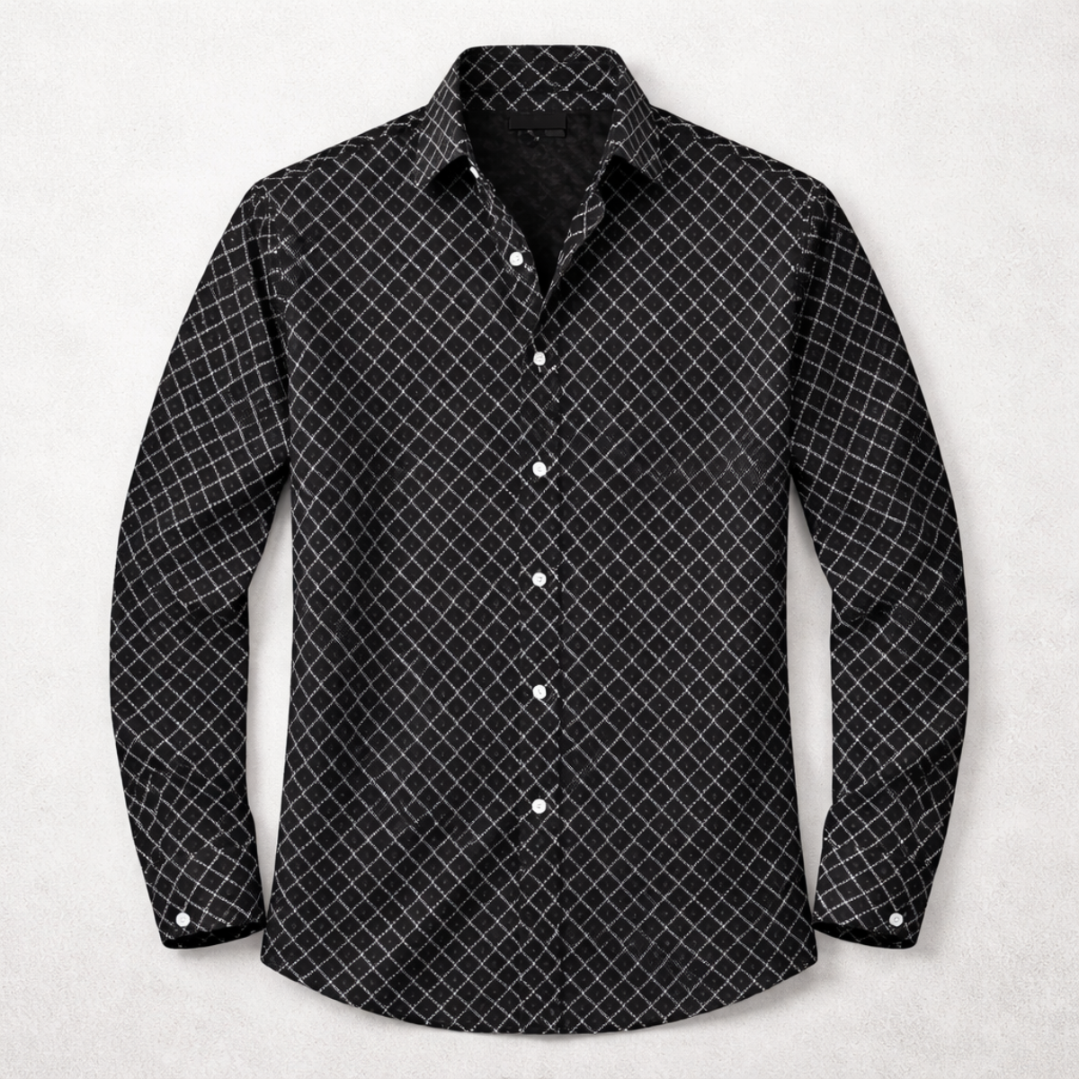 Men's Geometric Print Button Down Shirt - Vonnera