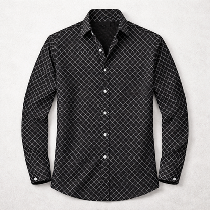 Men's Geometric Print Button Down Shirt - Vonnera