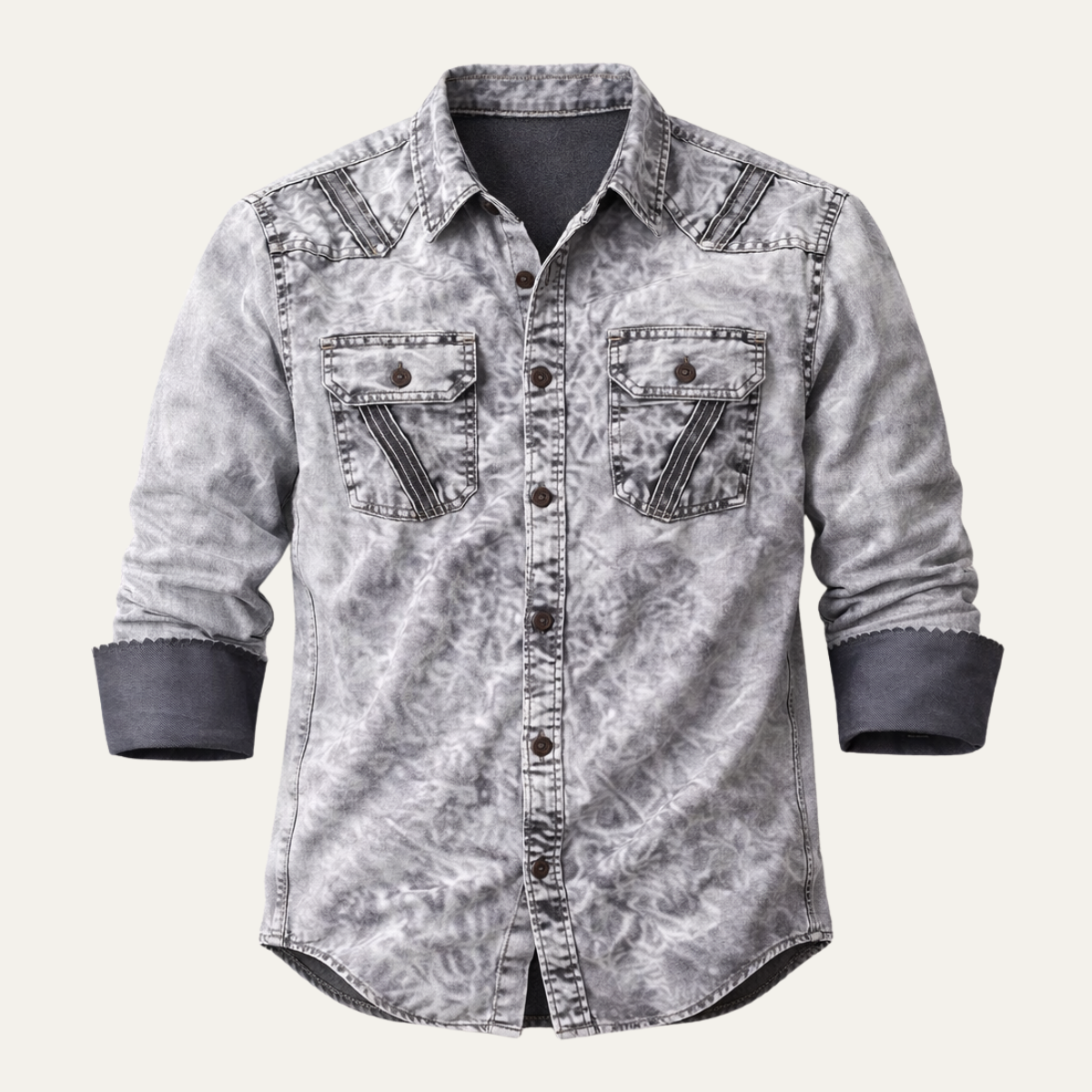 Men's Vintage Denim Button Up Shirt - Vonnera