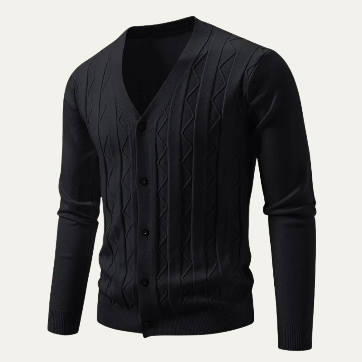 Men's V Neck Knit Cardigan Sweater Lightweight