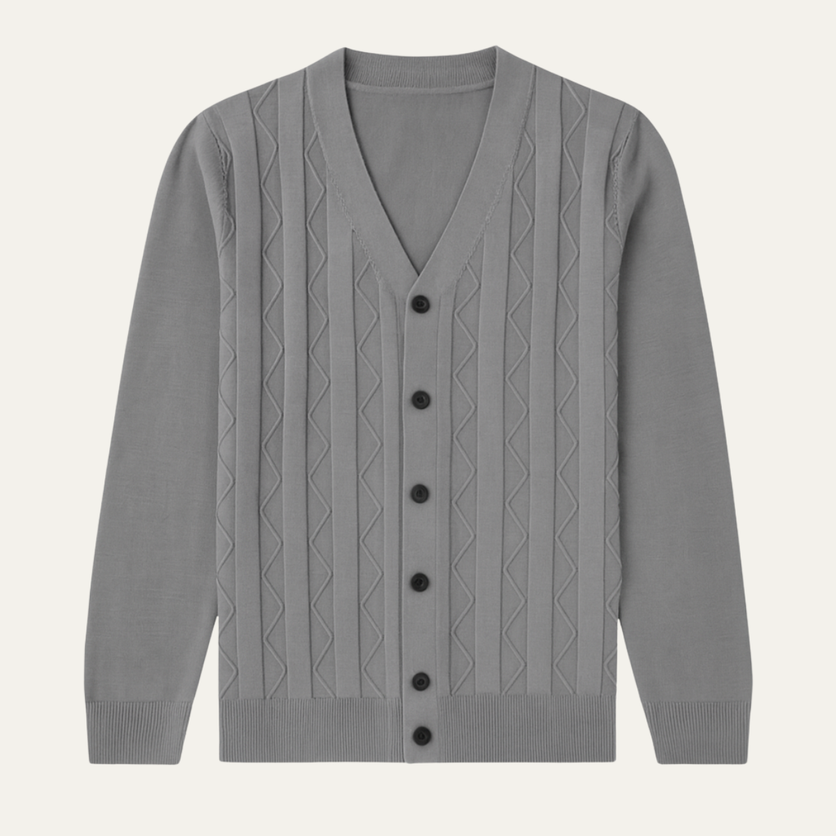 Men's V Neck Knit Cardigan Sweater Lightweight - Vonnera