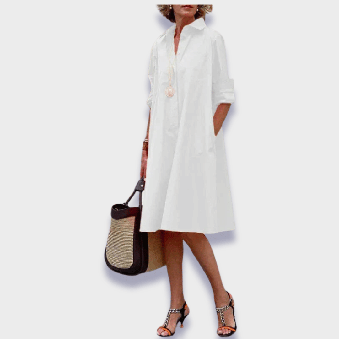 Women's Midi Polo Dress Elegant
