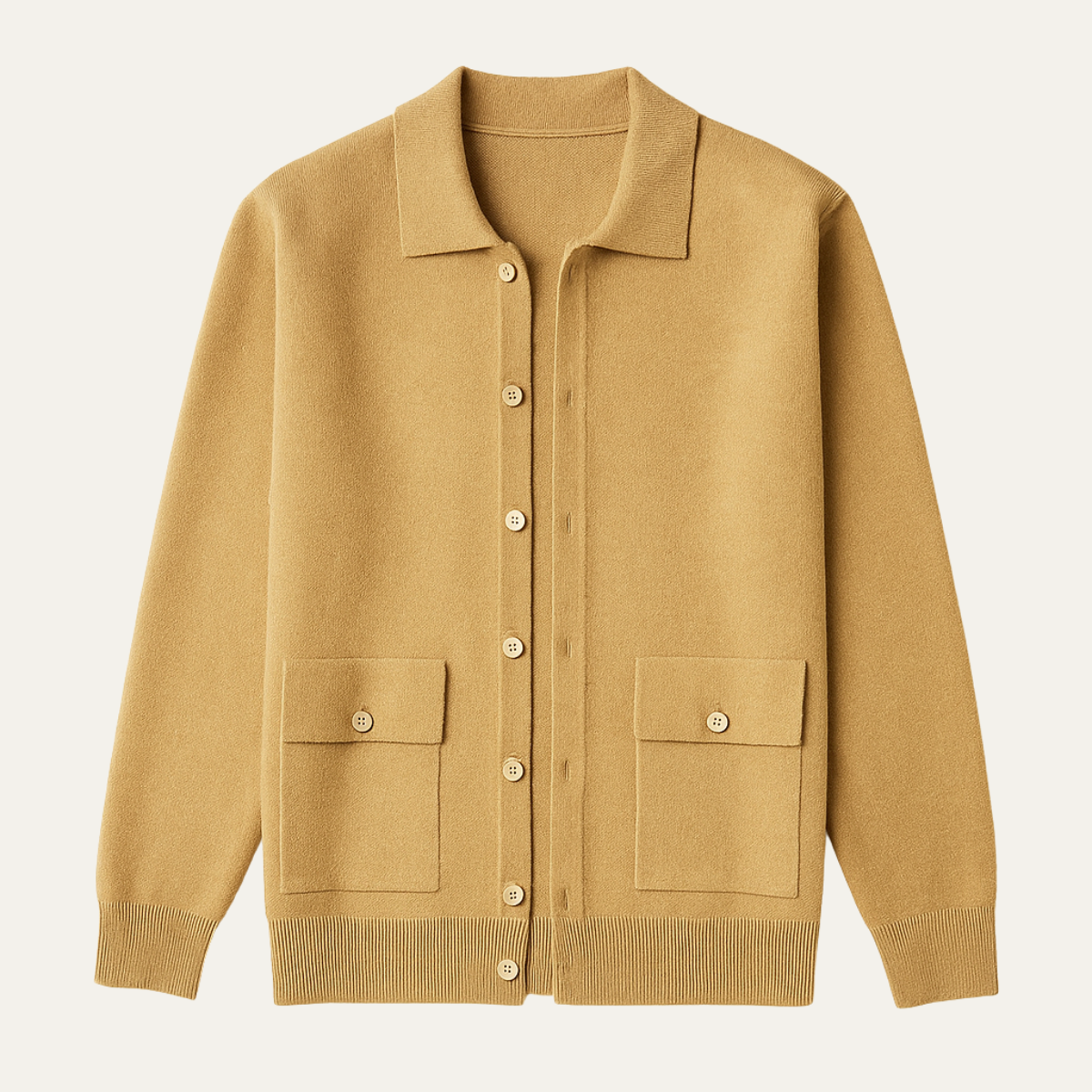 Men's Merino Wool Knit Cardigan - Vonnera