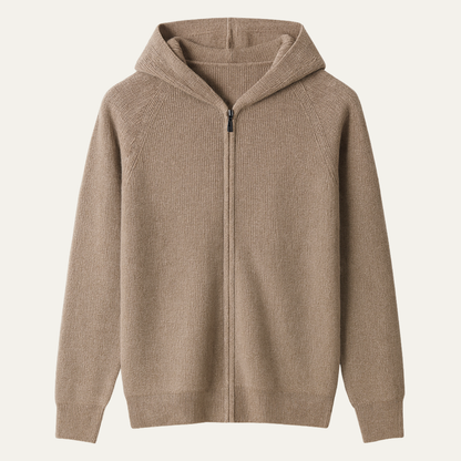 Men's Merino Wool Hooded Cardigan - Vonnera