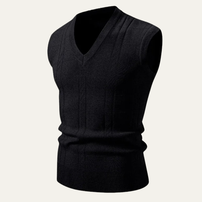 Men's Classic V Neck Knitted Tank - Vonnera