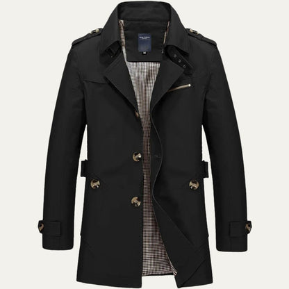 Mauro Icardi Men's Trench Coat Elegant Wool