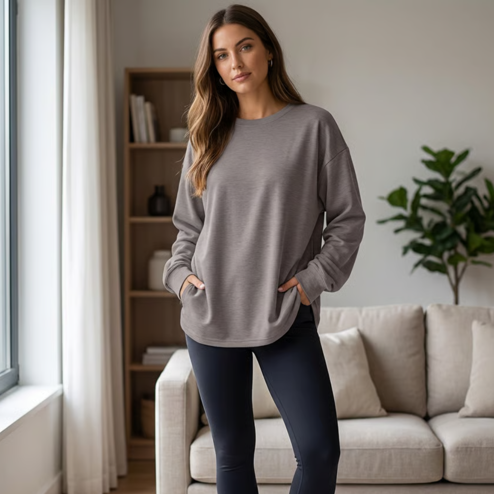 Women's Long Sleeve Oversized Shirt - Vonnera