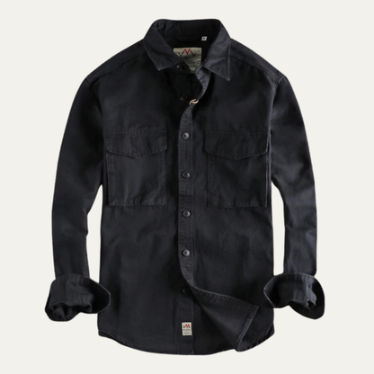 Men's Canvas Cargo Shirt Jacket