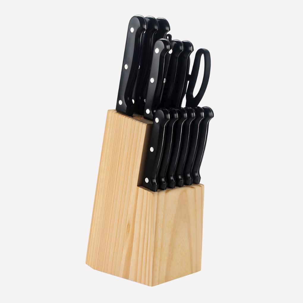High Carbon Stainless Steel 14-Piece Kitchen Knife Set - Vonnera