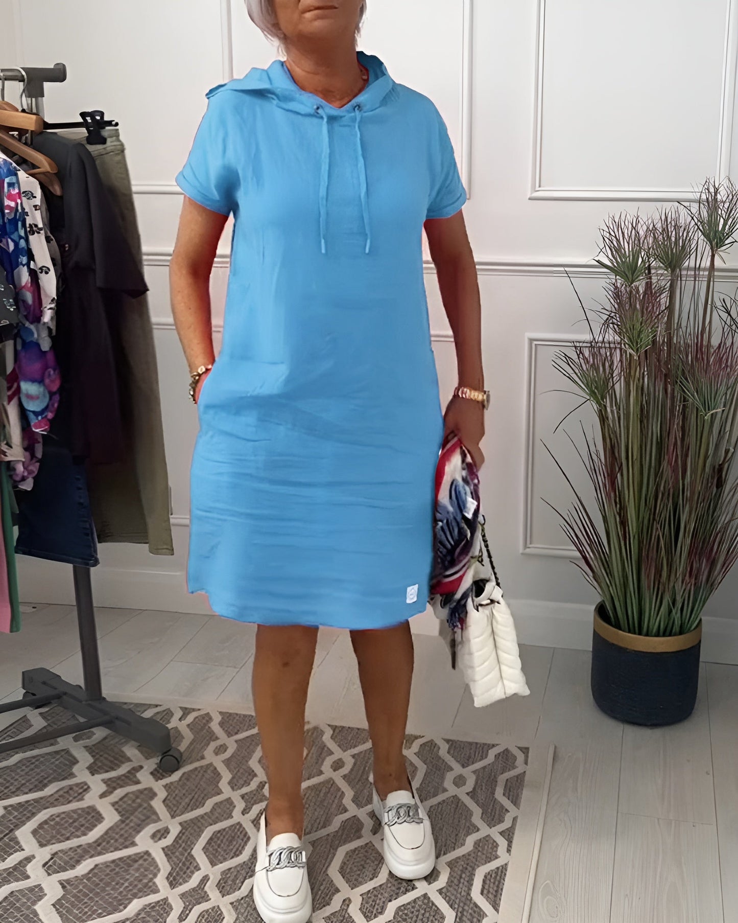 Women's Midi Hooded Casual Dress
