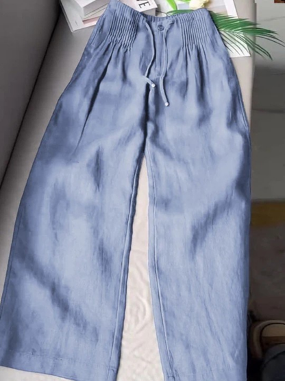 Women's Wide Leg Pants Elastic Waist Drawstring