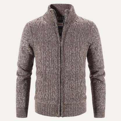 Men's Fleece Zip Up Jacket Warm Knit