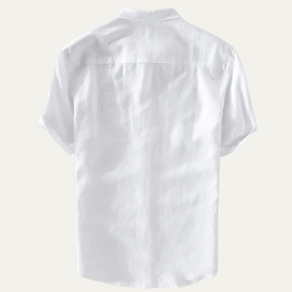 Men's Cotton Linen Shirt Relaxed Fit Lightweight