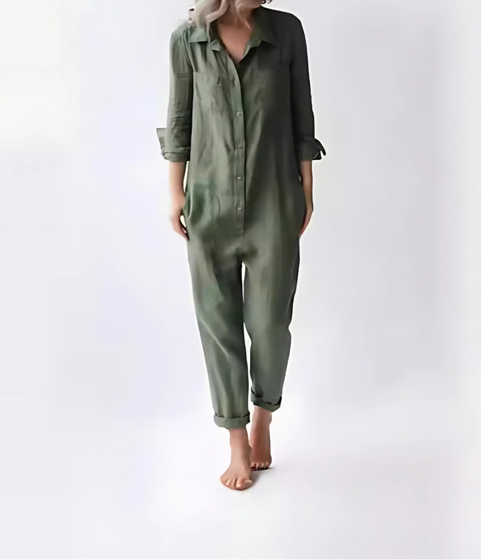 Women's Cotton Linen Jumpsuit - Vonnera