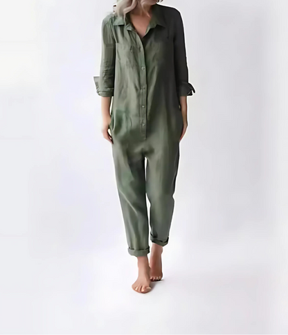 Women's Cotton Linen Jumpsuit - Vonnera